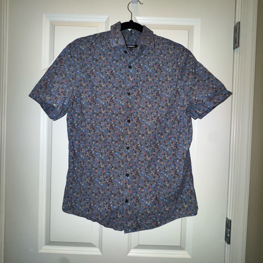 Express Multicolor Patterned Casual Shirt